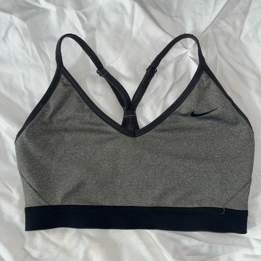 Nike sports bra— Grey, Size Medium.
